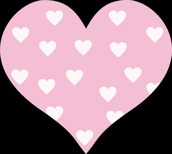 Kalpli Pembe Kalp Duvar Stickerı ürün görseli 1