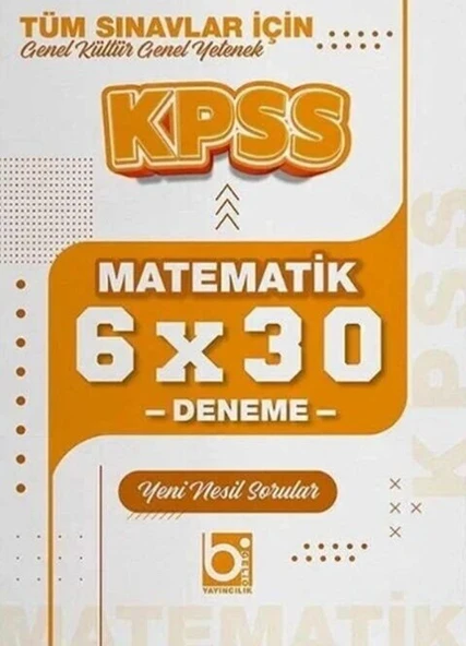 KPSS Matematik 6x30 Deneme Bigelio Yayıncılık ürün görseli 1