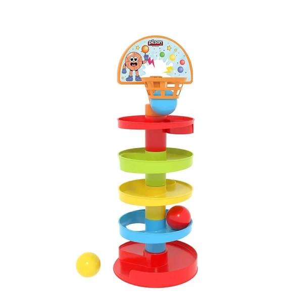 03 653 Basketli Çıngıraklı Top Oyunu -Pilsan Oyuncak - 2