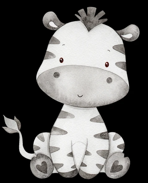 Oturan Zebra Duvar Stickerı ürün görseli 1