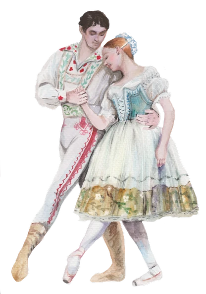 Dans Eden Bale Çifti Duvar Stickerı ürün görseli 1