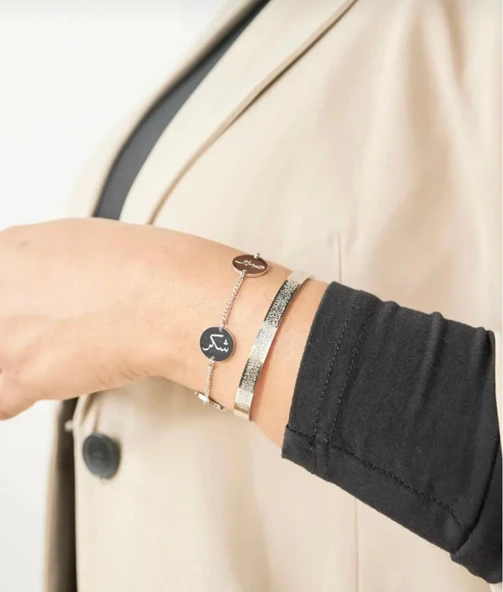 Lisbond Elegance Ayetel Kürsi Gümüş Bileklik Paslanmaz Çelik Ayarlanabilir Erkek/kadın - 2