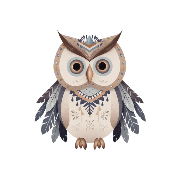 Baykuş Duvar Stickerı ürün görseli 1