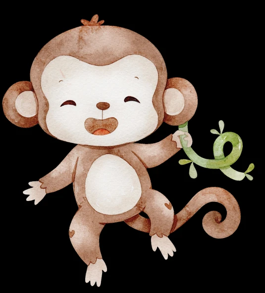 Oynayan Maymun Duvar Stickerı ürün görseli 1