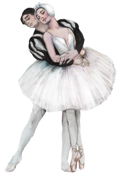 Kuğu Gölü Bale Çifti Duvar Stickerı ürün görseli 1