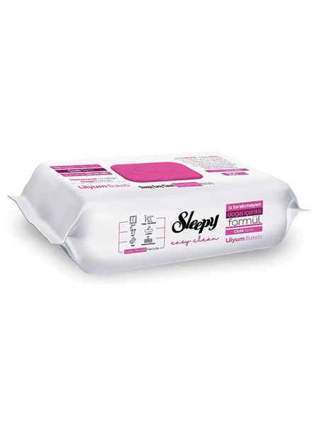 Sleepy Yüzey Temizlik Havlusu 100 Adet Lilyum Pembe - 2