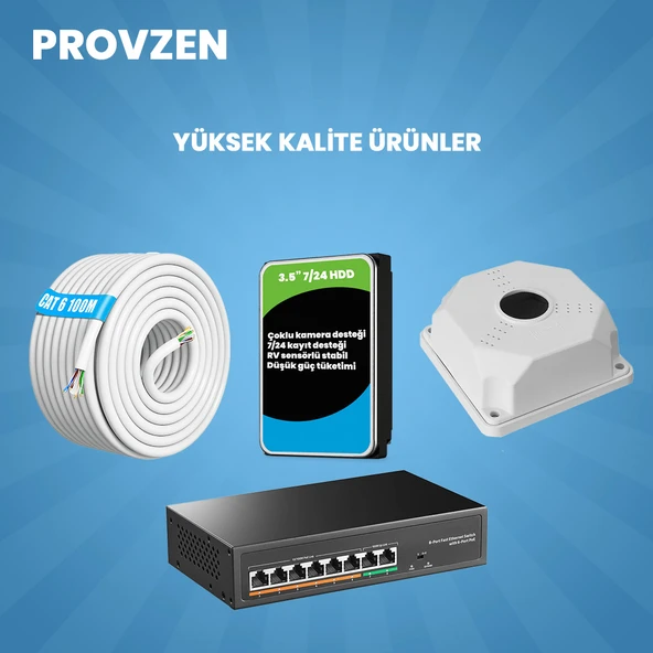 PROVZEN DAHUA 2 KAMERALI İP KAMERA SETİ 1080P GECE GÖRÜŞLÜ - 4