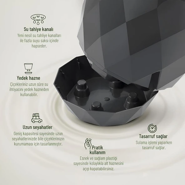 Omnipazar KRS-450 Yakamoz Tabaklı Plastik Saksı Takımı 0.3 Litre No 0 - 5