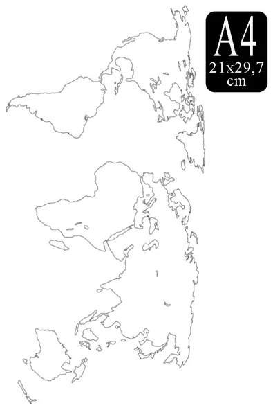 Dünya Dilsiz Haritası A4 10 Adet 21x29.7cm Dünya Dilsiz Haritası Fotokopi Proje Ödev Doldurulabilir Okul Sınıf