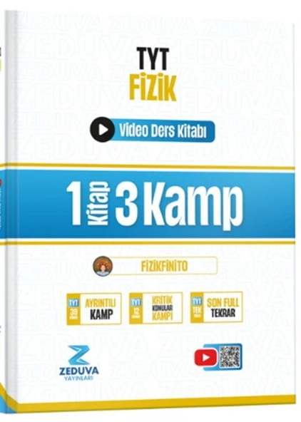 Fizikfinito TYT Fizik 1 Kitap 3 Kamp Video Ders Kitabı Zeduva Yayınları ürün görseli 1