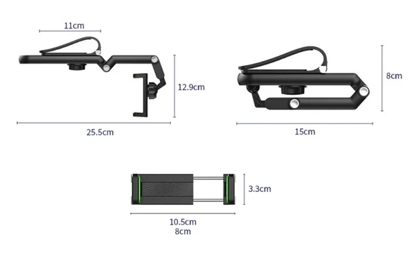 Pratik 1080° Dönebilen Çok Fonksiyonlu Telefon Tutucu Cm-103