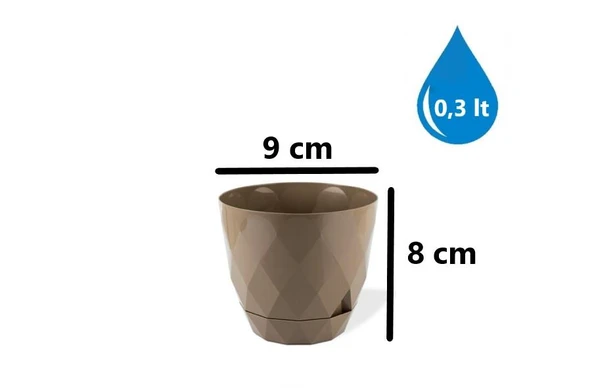Omnipazar KRS-450 Yakamoz Tabaklı Plastik Saksı Takımı 0.3 Litre No 0 - 8