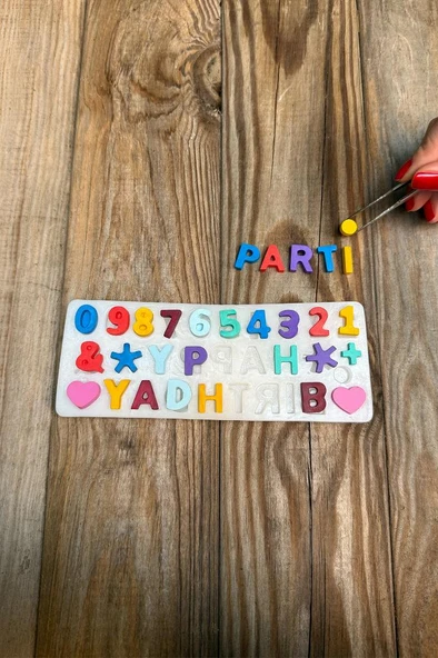 Happy Birthday ve Rakam Silikon Mum Kalıbı ürün görseli