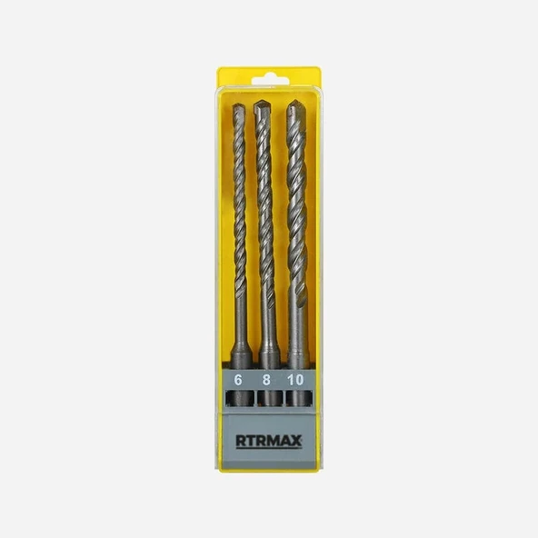 RBS003 Sds Plus Matkap Uç Seti (6 x 160 mm/8 x 160 mm/10 x 160 mm) - 3 Parça