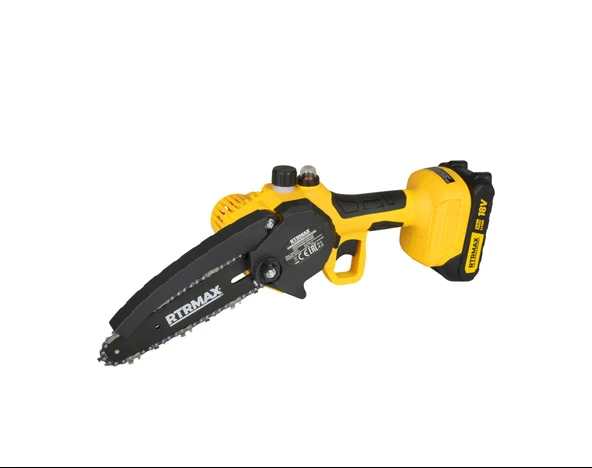 RTM9122 Şarjlı Zincirli Dal Budama Testeresi 150 mm Kömürsüz 18V 2x2 Ah Pvc Çantalı - Akü Dahil - 4
