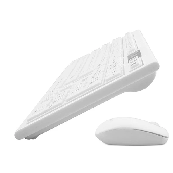 Everest KM-6121 Beyaz Kablosuz Q Slim Klavye + Mouse Set 32007 - 2