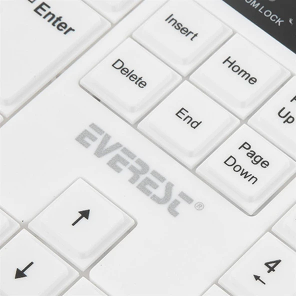Everest KM-6121 Beyaz Kablosuz Q Slim Klavye + Mouse Set 32007 - 3