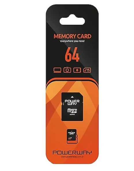 POWERWAY PWR-64 64 GB MICRO SD HAFIZA KARTI