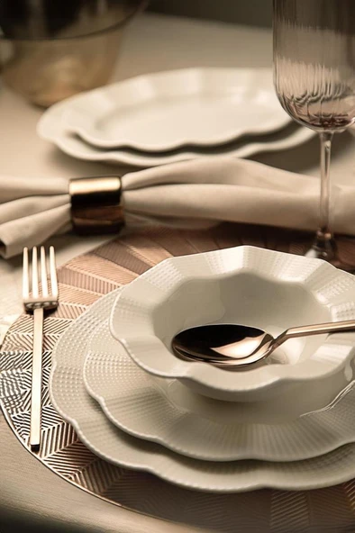 Kütahya Porselen Milena 26 Parça 6 Kişilik Yemek Takımı - 3