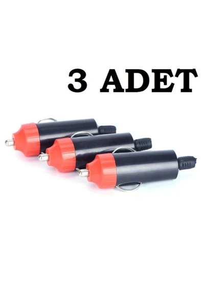 İncirOTO Araç Çakmak Fişi Erkek Seyyar Oto Çakmaklık 3 Adet Soket Çakmak Soketi Çakmak Fiş Çakmaklık Soketi ürün görseli
