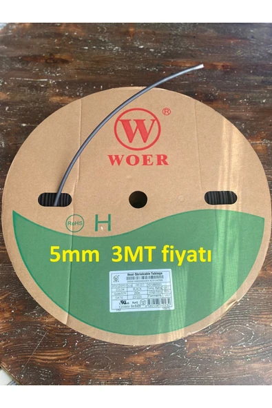 Makaron Isı Ile Daralan Kablo 3metre Korumawoer Daralan Boru Isıyla Daralan 5mm 3mt Fiyatı