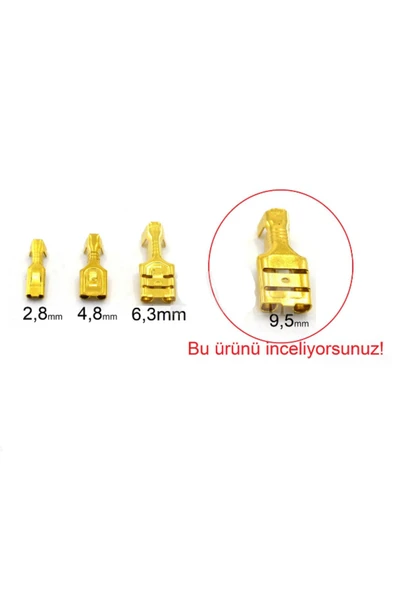 Atarex 9.5mm Dişi Terminal Kablo Ucu 10 Adet - 2