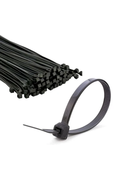ZEMBİL Siyah Kablo Bağı Plastik Cırt Kelepçe 4.8x300 Mm 30 Cm 100 Adet Crtsyh30 - 2