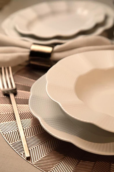 Kütahya Porselen Milena 26 Parça 6 Kişilik Yemek Takımı - 5