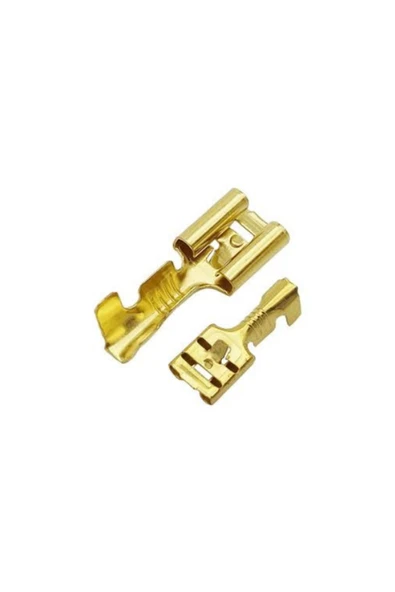 Atarex 6.3mm Tırnaklı Dişi Fiş Terminal Kablo Ucu 20 Adet - 3