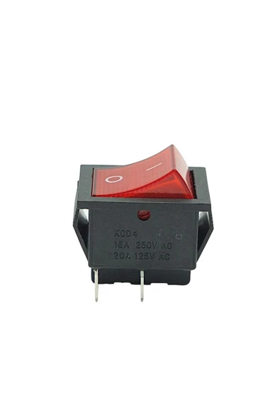 yonextt Kc04 16A Kırmızı Işıklı On Off Açma Kapama Anahtarı Butonu - 4
