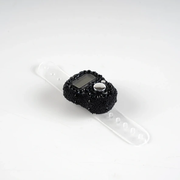 Kum & Boncuklu Zikirmatik (Siyah)