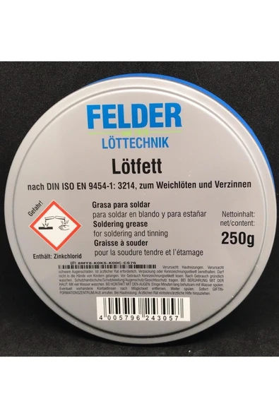 LÖTFETT FELDER LÖTTECHNIK LEHİM PASTASI 250gr - 3
