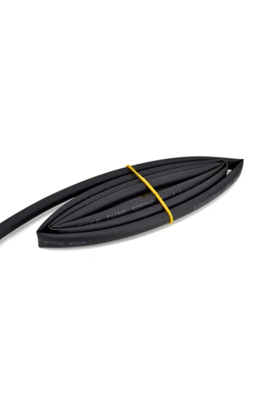 Adam 1 Metre 6,4mm Siyah Isı İle Daralan Makaron Kablo Izolasyon