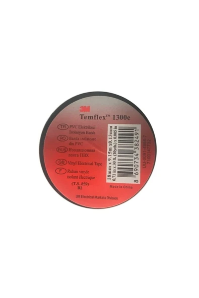 3M Temflex 1300e Pvc Izole Elektrik Bant 10 Adet (8712403019115) - 3