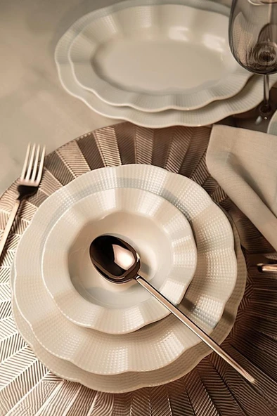 Kütahya Porselen Milena 26 Parça 6 Kişilik Yemek Takımı - 2