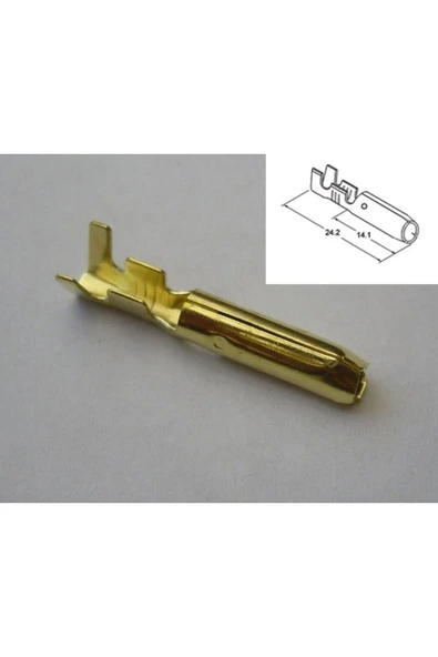 ZEMBİL 50 Adet SF4E İzolesiz Erkek Fiş Terminal Soket Kablo Ucu - 3