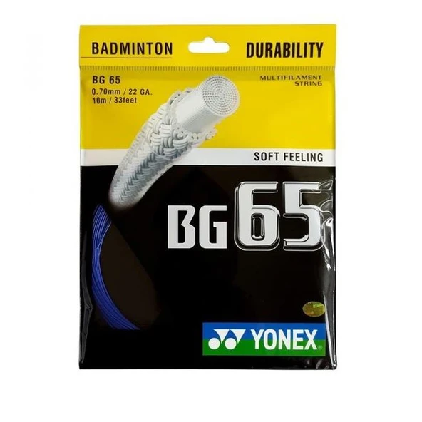 Yonex Bg 65 Badminton Kordajı 0.70 mm / 10m - Mavi