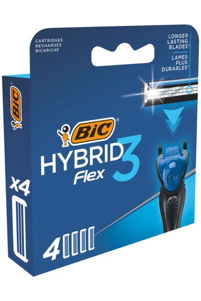 Bic Flex 3 Hybrid Yedek Tıraş Bıçağı 4'lü