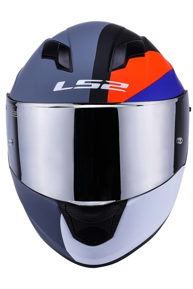 LS2 Stream Evo Loop II Mat Gri-Mavi Kask M Beden - 3