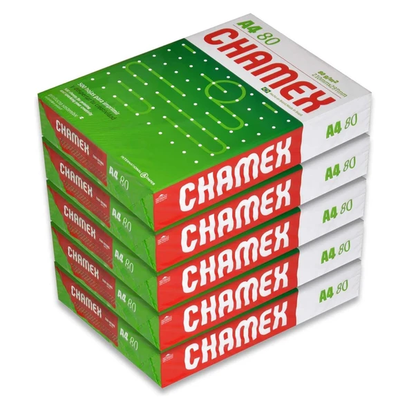 Chamex A4 80 Gr/m² Fotokopi Kağıdı 500 lü 5 Paket ( 2.500 Adet ) - 2