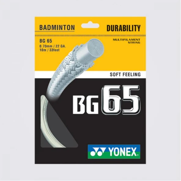 Yonex Bg 65 Badminton Kordajı 0.70 mm / 10m - Turuncu - 2