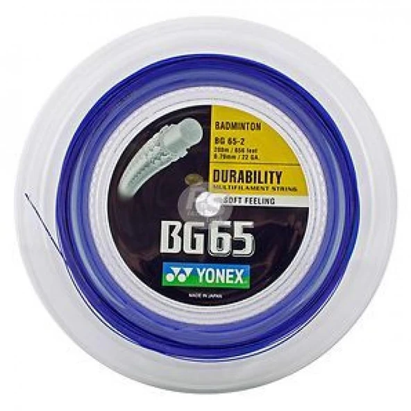 Yonex Bg 65 Badminton Kordajı 0.70 mm / 200m - Mavi