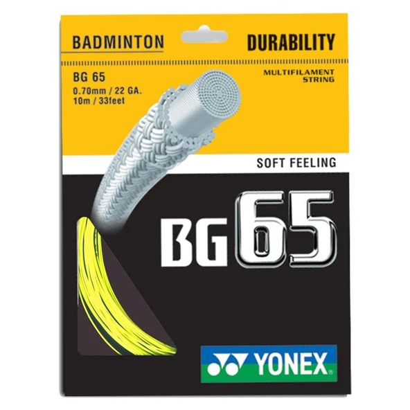 Yonex Bg 65 Badminton Kordajı 0.70 mm / 10m - Sarı