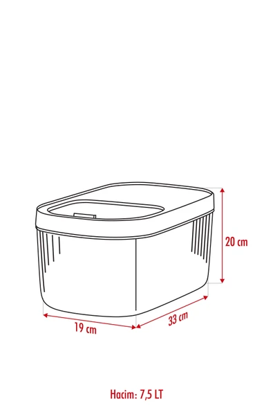 2'Li 7.5 LT Multibox Kayar Kapaklı Saklama Kabı & Erzak Kabı & Toz Ve Tablet Deterjan Kutusu ( ETİKET HEDİYELİ ) - 5