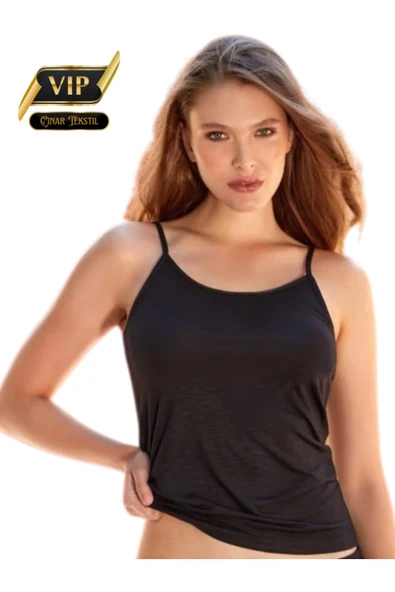 Berrak İP ASKILI NEFES ALAN DOKULU TEKLİ YAZLIK EKONOMİK PREMİUM ATLET