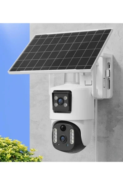 Urfakent 4G Çift Kameralı Geniş Açılı 10X Hibrit Zoom Solar Kamera(Hafıza Kartı Dahildir) - 3