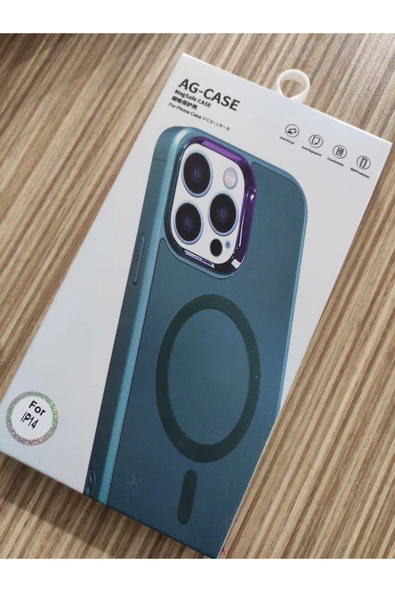 Urfakent Iphone14 Mag Safe Kılıf Mat Arka Yüzey Wireless Şarj Özellikli Flet+toz Bandı Hediyeli