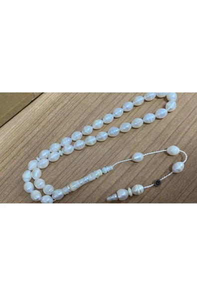 Urfakent Naim Şain Usta İşi 9x11 mm Okyanus İncisi El Yapımı Tespih
