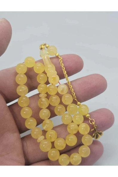 Urfakent Ukrayna Kaya Damla Kehribar (Altın Zincir Püskül Ve Kazaz 1000Ayar Gümüş Püskül) - Resim 3