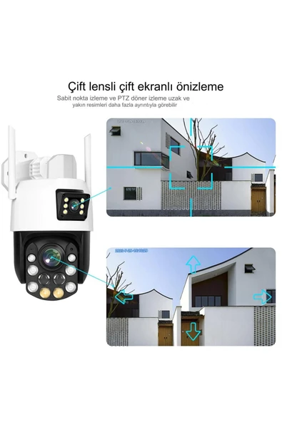 Urfakent İcsee 6 MP Çift Kameralı 36X Optik Zoom Büyük Kasalı PTZ Wifi Kamera(Hafıza Kartı Dahildir) - 3